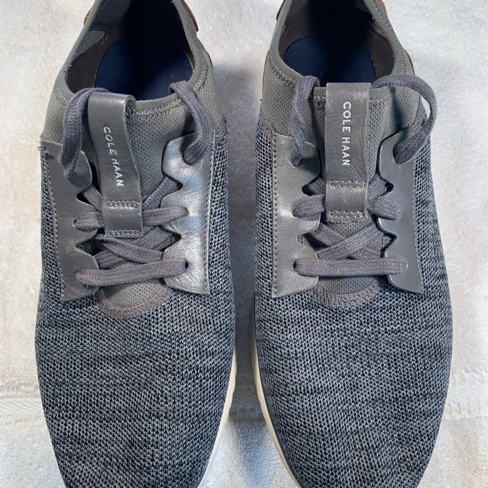 Cole Haan Gray Knit Sneakers Sleek Design